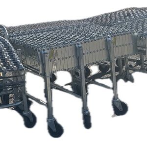 SIX (6) Expandable Metal Roller Conveyors for E-Comm, Retail, Warehouse Ops, etc